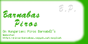 barnabas piros business card